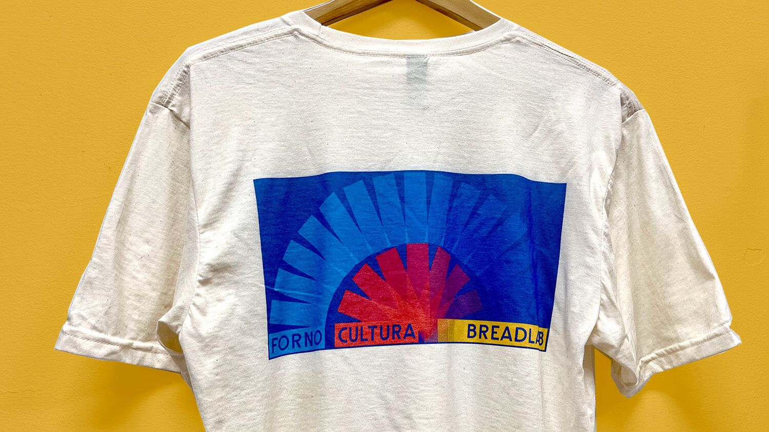 Vibrant DTG design printed on natural colour t-shirt