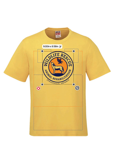 good placement of custom tshirt design