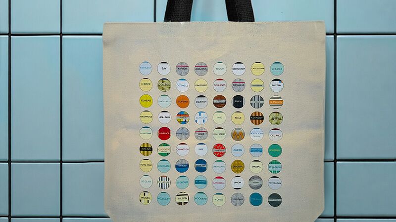 Colourful DTF print on tote bag