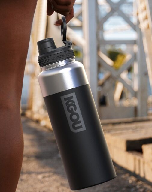 Custom screen printed mighty flask