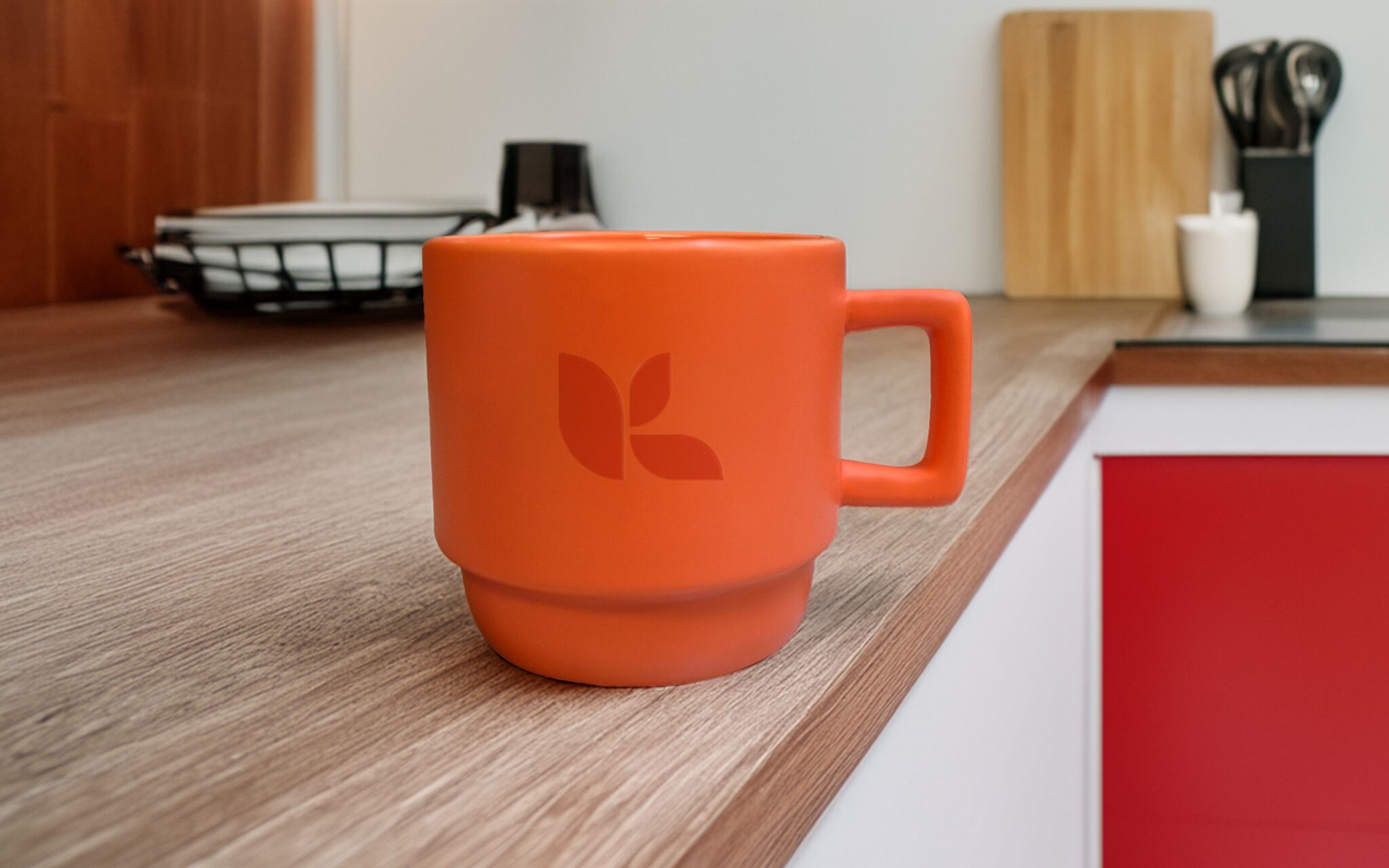 custom stackable mug printed with business logo from Toronto