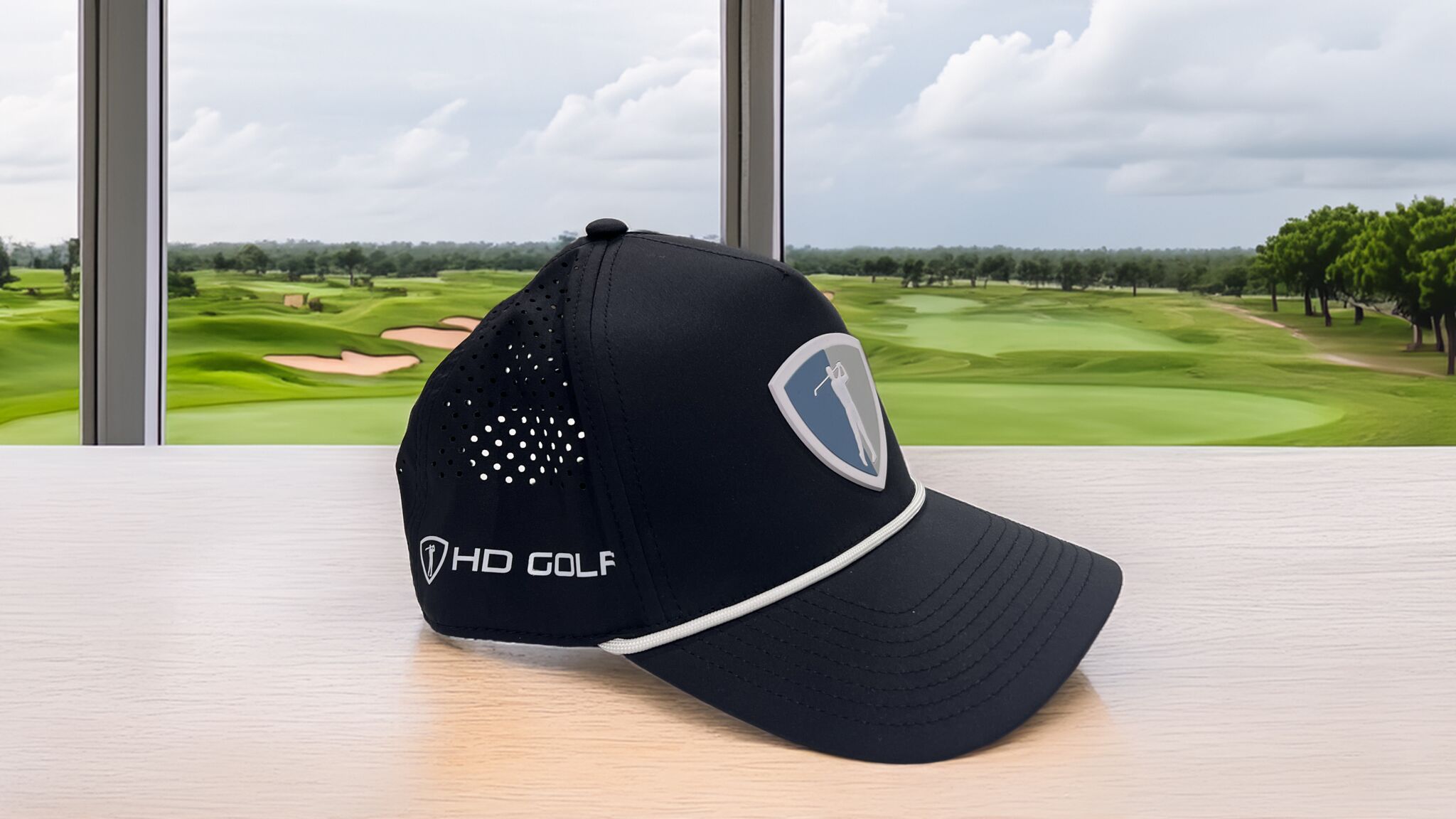 custom golf hat with golf brand