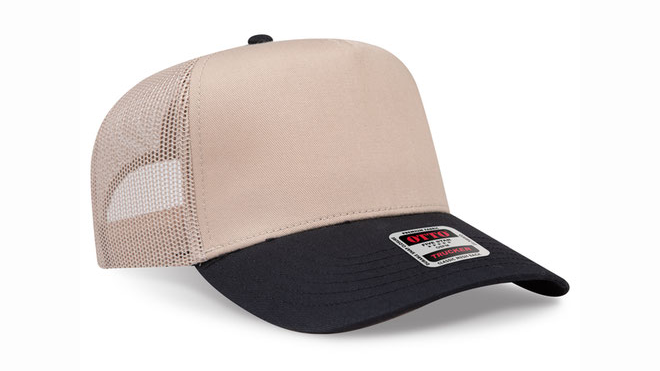 custom OTTO CAP mid profile mesh back trucker cap