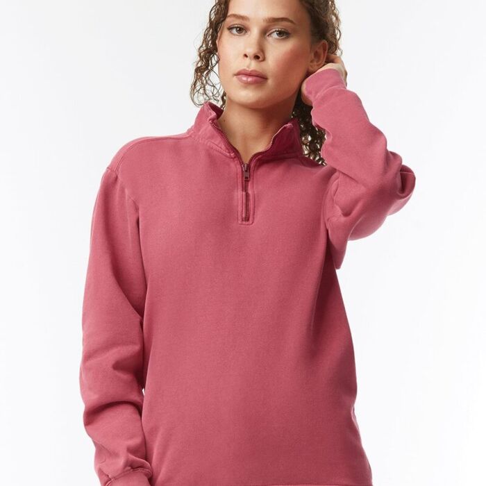 Garment-Dyed Quarter Zip Sweatshirt Thumbnail