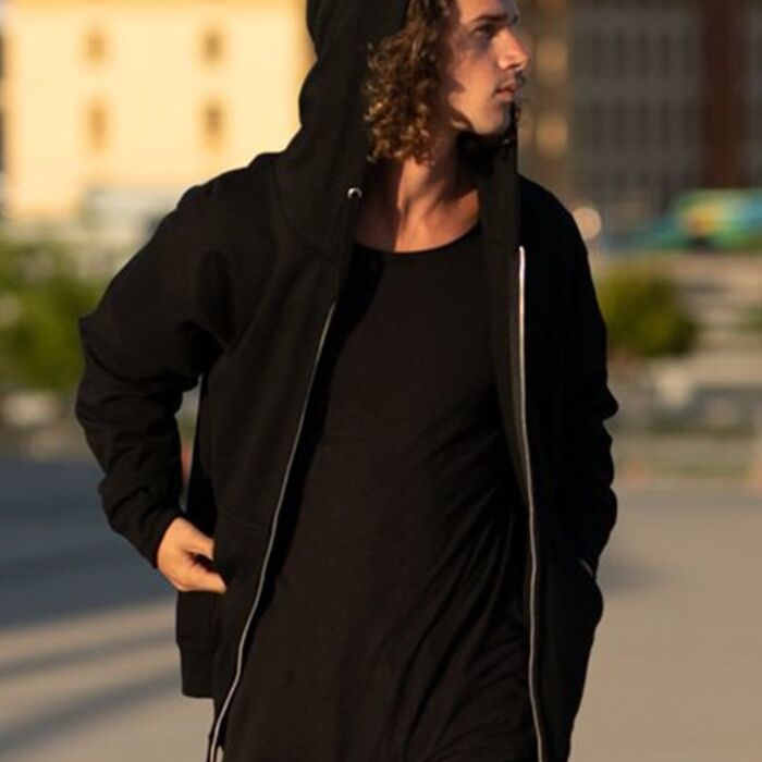 Midweight Full-Zip Hooded Sweatshirt Thumbnail