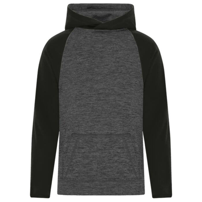 ATC DYNAMIC HEATHER FLEECE TWO TONE HOODED YOUTH SWEATSHIRT. Thumbnail