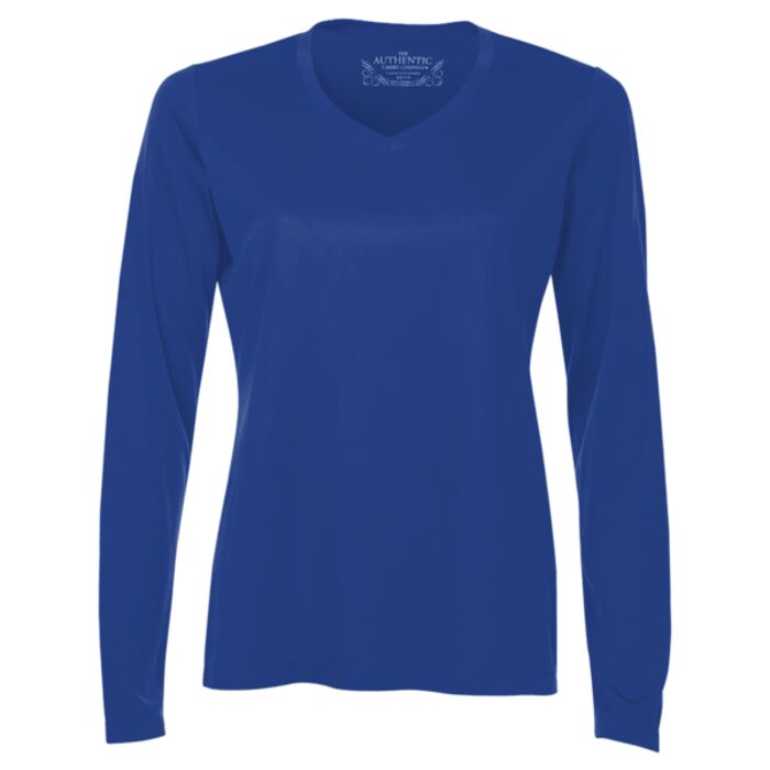 Pro Team Long Sleeve V-Neck Ladies' Tee Thumbnail