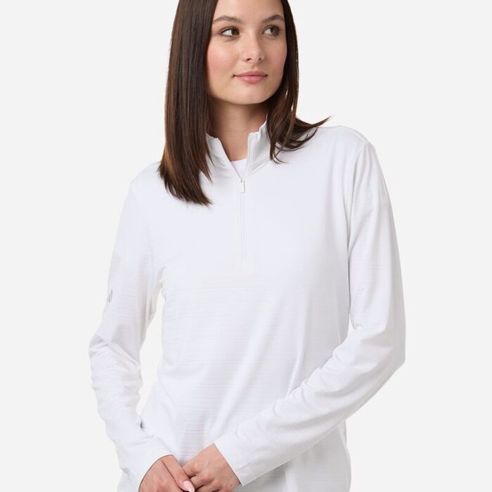 Women's Textured Stripe Quarter-Zip Pullover Thumbnail