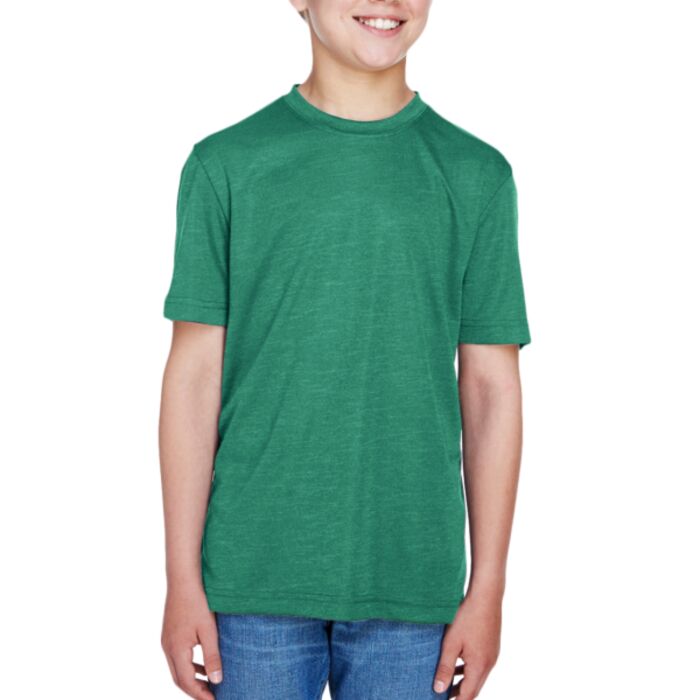 Team 365 Youth Sonic Heather Performance T-Shirt - TT11HY Thumbnail